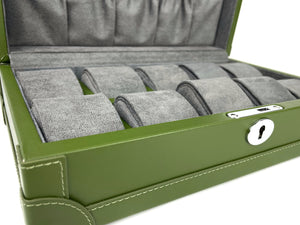 10 Leather Watch Box (Green)